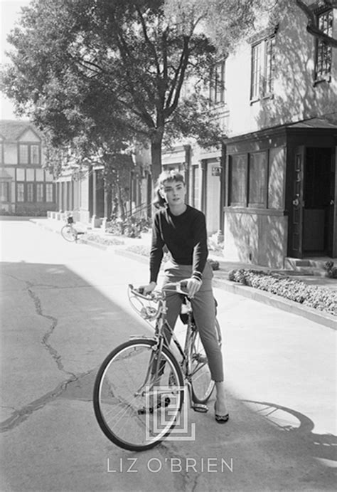Audrey Hepburn On Bicycle Looking Left 1953 By Mark Shaw Liz Obrien