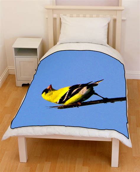 30 different birds done in duplicate stitch. American Goldfinch Bird Bedding Throw Fleece Blanket ...