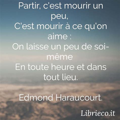 Partir Cest Mourir Un Peu Edmond Haraucourt Libri Co