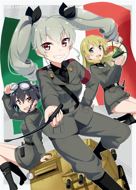 Anchovy Pepperoni And Carpaccio Girls Und Panzer Drawn By Gochou My