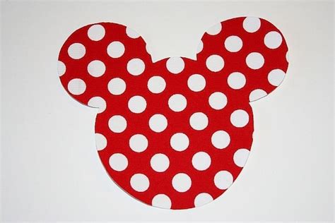 Mickey Mouse Red Polka Dot Fabric Iron On By Queenbeeappliques