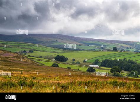 A View Towards Top Withens And Bronte Waterfalls In The Bronte Country