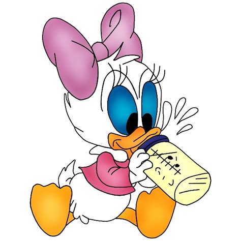 Cute Baby Daisy Duck With Pacifier Clipart Clipground