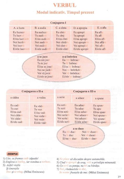 Gramatica Limbii Romane In Scheme Si Tabele Grammatica Romani
