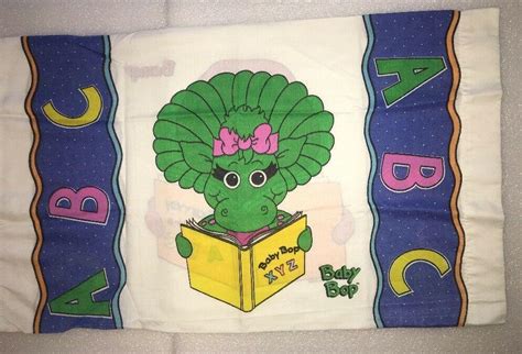 1993 Vintage Barney Dinosaur Baby Bop Read Abcs Pillow Case Barely Used