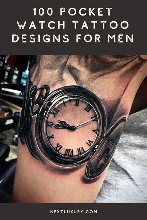 Men's fashion • men's accessories. Top 103 Pocket Watch Tattoo Ideas [2020 Inspiration Guide ...