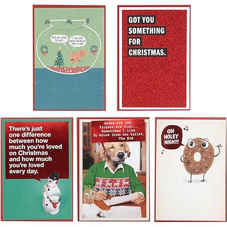 Amazon Hallmark Shoebox Funny Christmas Cards Assortment 5 Cards