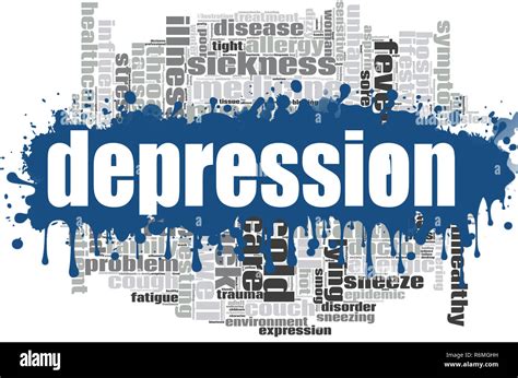 Depression Word Cloud Design Stock Photo Alamy