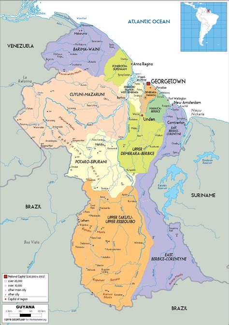 Administrative Map Of Guyana Vrogue Co