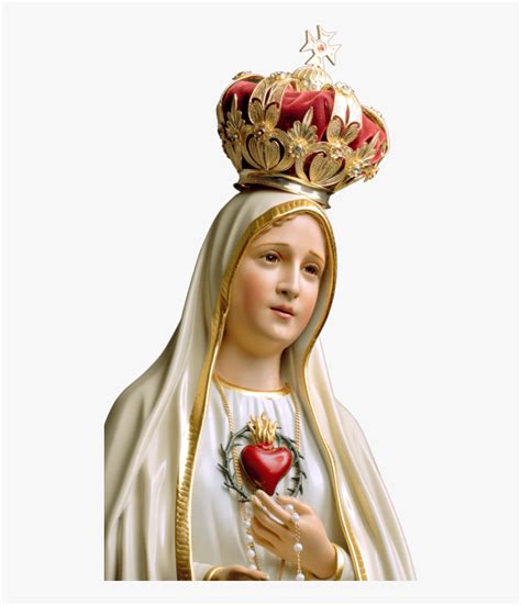 Virgen De Fátima Mother Mary Images With Rosary Hd Hd Png Download