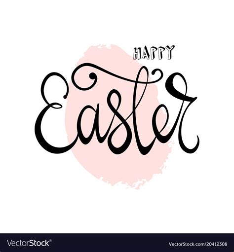 Happy Easter Lettering Royalty Free Vector Image