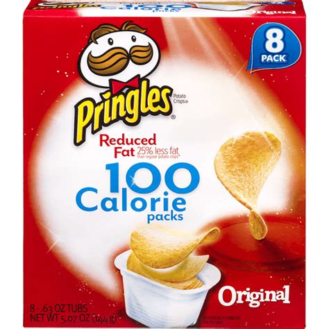 Pringles Reduced Fat 100 Calorie Potato Crisp Packs Original 8 Ct