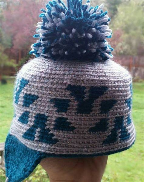 Handmade Crochet Hat With Native American Design Handmade Crochet