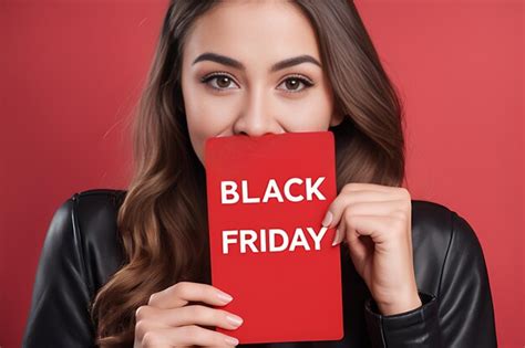 Premium Ai Image A Woman With Black Friday Concept