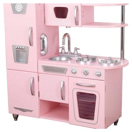 These retro kitchen appliances offer the form and the function! KidKraft Vintage Kitchen | Wayfair | Pink play kitchen ...