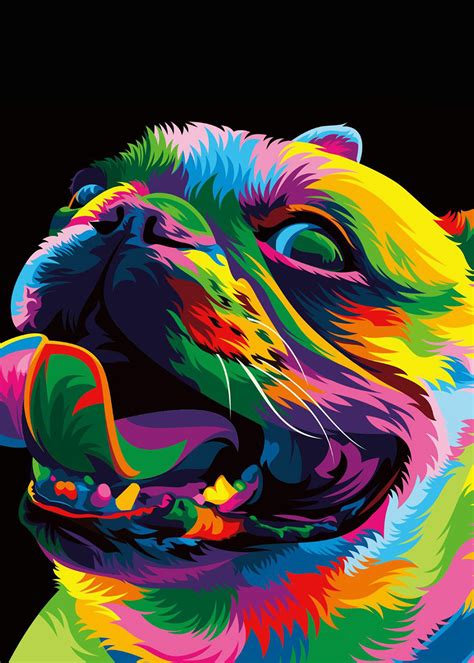 Pug Love Pop Art Animals Dog Pop Art Colorful Animal Paintings