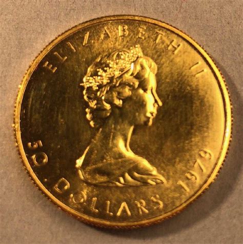 1979 Fifty Dollar Elizabeth Ii Canada Gold Coin