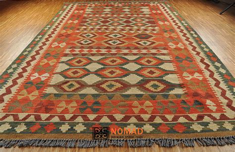 Kelim teppiche sind teppiche, die ursprünglich aus dem orient stammen. Kelim Teppich Ghazni 250 x 158 cm handgewebt Wolle | NOMAD ART