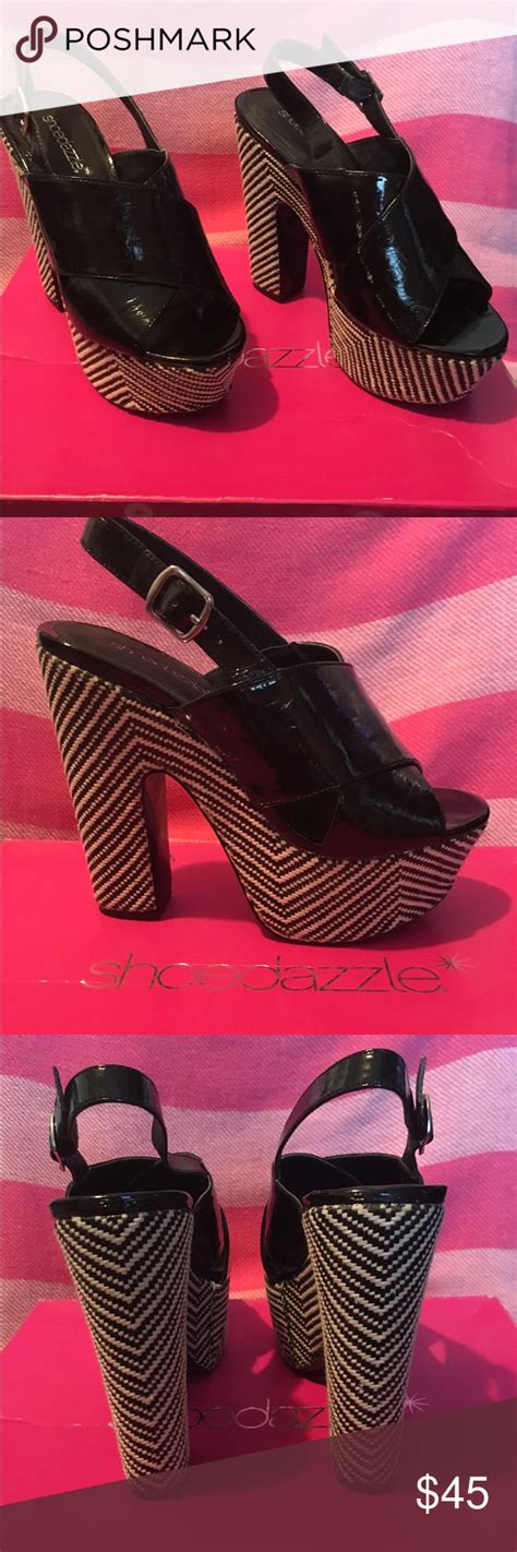 Shoedazzle Black Shira Platform Heels Heels Shoe Dazzle Platform Heels