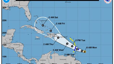 Tropical Storm Dorian Strengthening And Expected At Hurricane On Path