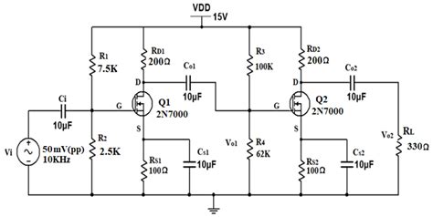 Solved For The Two Stage Amplifier Circuit Shown 2 Calculate