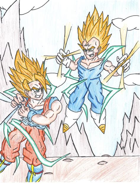 Image of how to draw goku png dragon ball z vegeta free. Goku Vs Vegeta Drawing at GetDrawings | Free download
