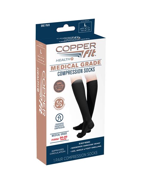 Copper Fit Medical Grade Knee High Compression Socks Relieves