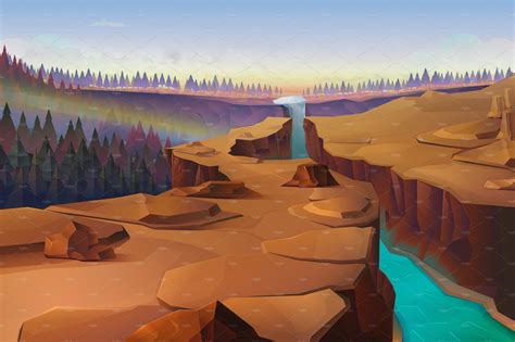 Canyon illustration | Illustrator Graphics ~ Creative Market