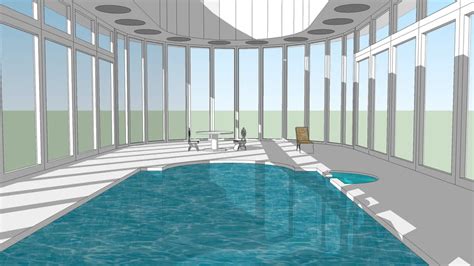 Indoor Swimming Pool With Skylight 3d Warehouse