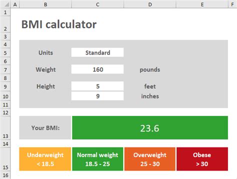 Total calorie needs example if you are sedentary, multiply your bmr (1745) by 1.2 = 2094. BMI calculator in Excel - Easy Excel Tutorial
