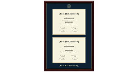 Double Diploma Frame In Galleria Seton Hall University Item 207859