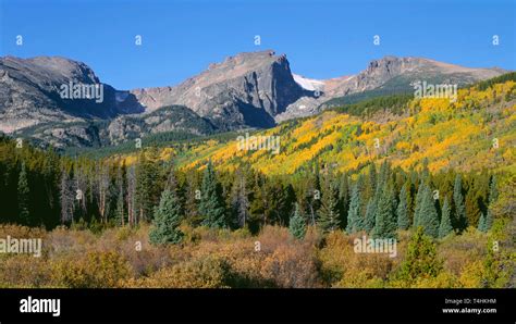 Usa Colorado Rocky Mountain National Park Otis Peak Left Hallett