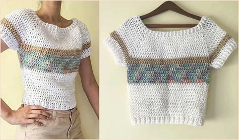 Short Sleeved Sweater Free Crochet Pattern