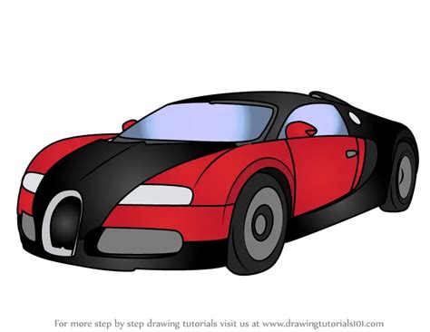 How To Draw A Bugatti Car Sports Cars Step By Step