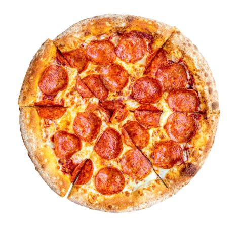 Premium Photo Fresh Tasty Pizza With Pepperoni Isolated On White
