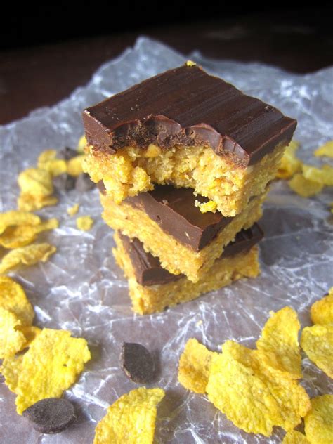 No Bake Chocolate Peanut Butter And Corn Flakes Bars A Taste Of Madness