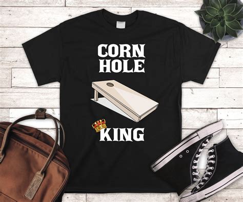 Cornhole King Crown T Shirt Cornhole Game Lover Champion Etsy