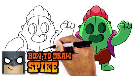 How To Draw Spike Brawl Stars Character Easy Drawings Dibujos Images