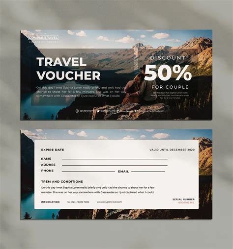 Customizable Free Printable Travel Voucher Template