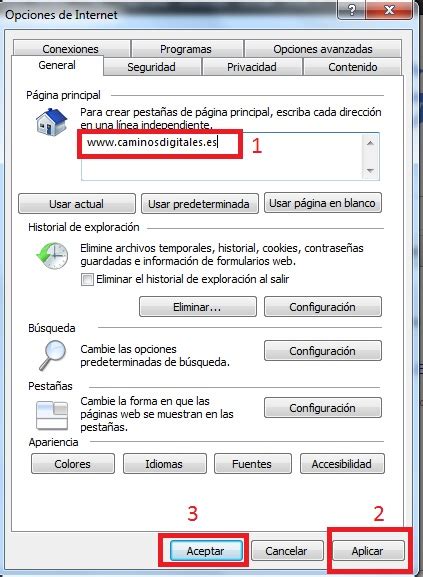 Cambiar Página Inicio Internet Explorer