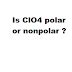 This results in oxygen having a partial negative charge and hydrogen having a partial positive charge. Is ClO4 polar or nonpolar