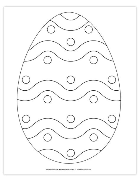Stylized patterns from paper napkins brighten a clutch of undyed eggs. Free Printable Easter Egg Coloring Pages - Easter Egg Template