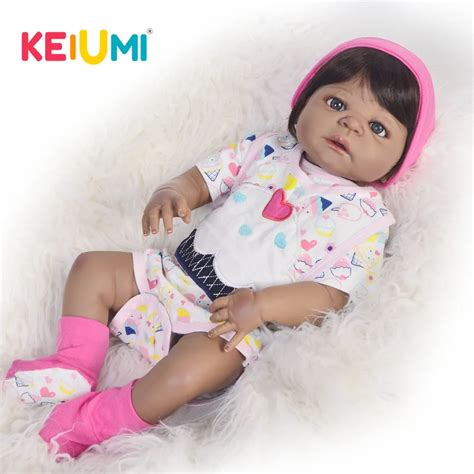 Keiumi 23 Ethnic Reborn Baby Girl Full Body Silicone Vinyl Reborn