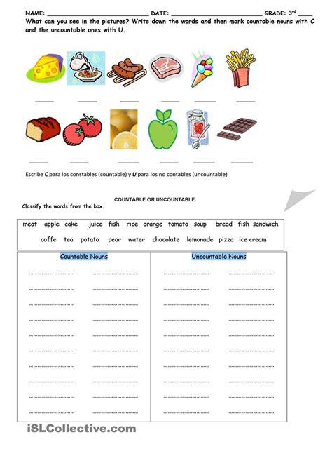 Count And Noncount Nouns Exercises With Answers Pdf Twinkable