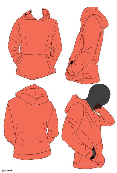 Useful drawing references and sketches for beginner artists. Hoodie Drawing Reference and Sketches for Artists