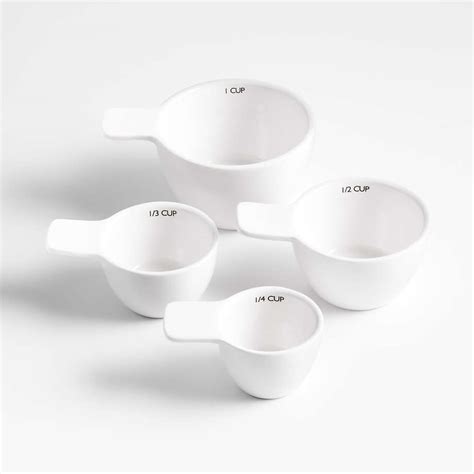 Aspen White Ceramic Dry Measuring Cups Reviews Crate And Barrel