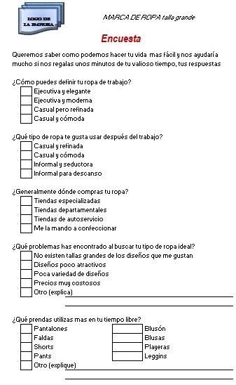 Ejemplo De Encuesta De Mercado1