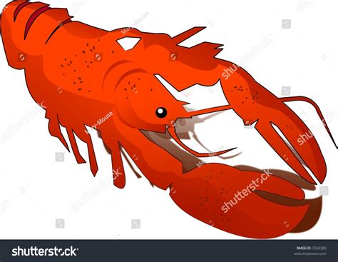 Funny Lobster Isolated On White Stock Photo 7269385 Shutterstock