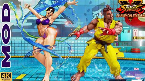 Street Fighter V Ken Sean Mod 💥 Laura Fit Swimsuit Mod Cpu Vs