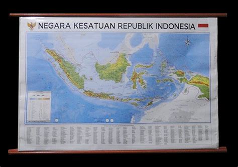 Jual Peta Indonesia Bingkai Negara Kesatuan Republik Indonesia Nkri